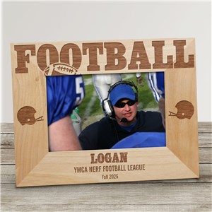 Football Wood Picture Frame | Personalized Wood Picture Frames