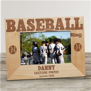 Baseball Wood Picture Frame | Personalized Wood Picture Frames