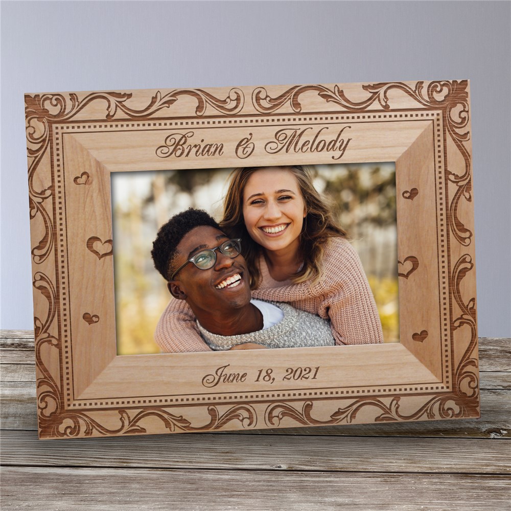 Personalized Wedding Couple Picture Frame | Personalized Wood Picture Frames