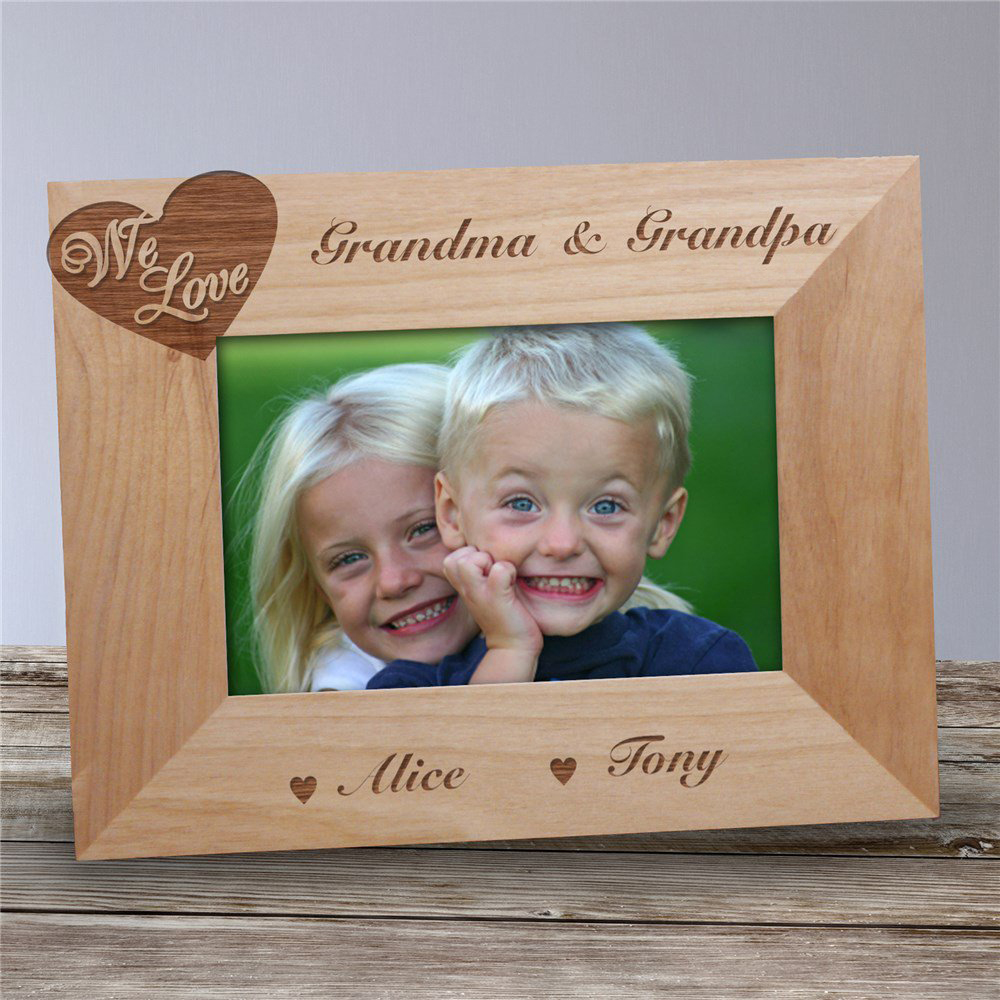 Engraved Love of Family Picture Frame | Personalized Gifts For Grandparents