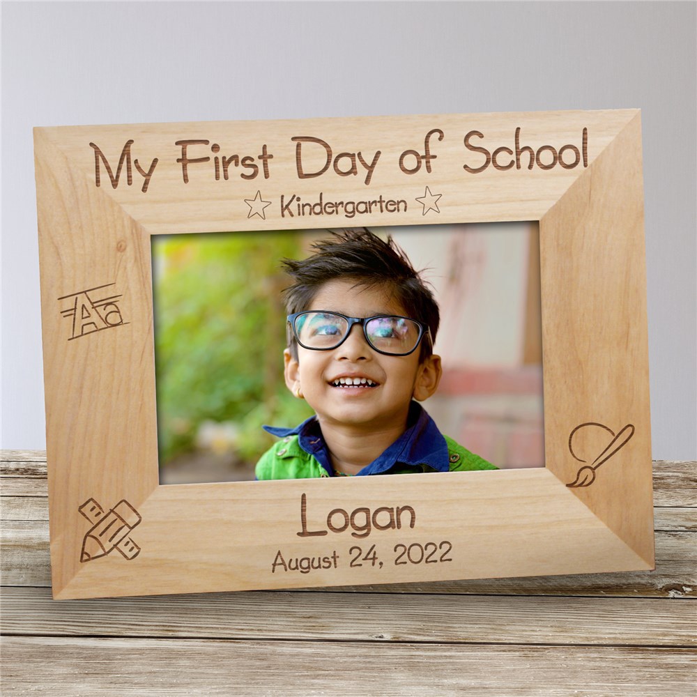First Day of School Picture Frame | Personalized Wood Picture Frames