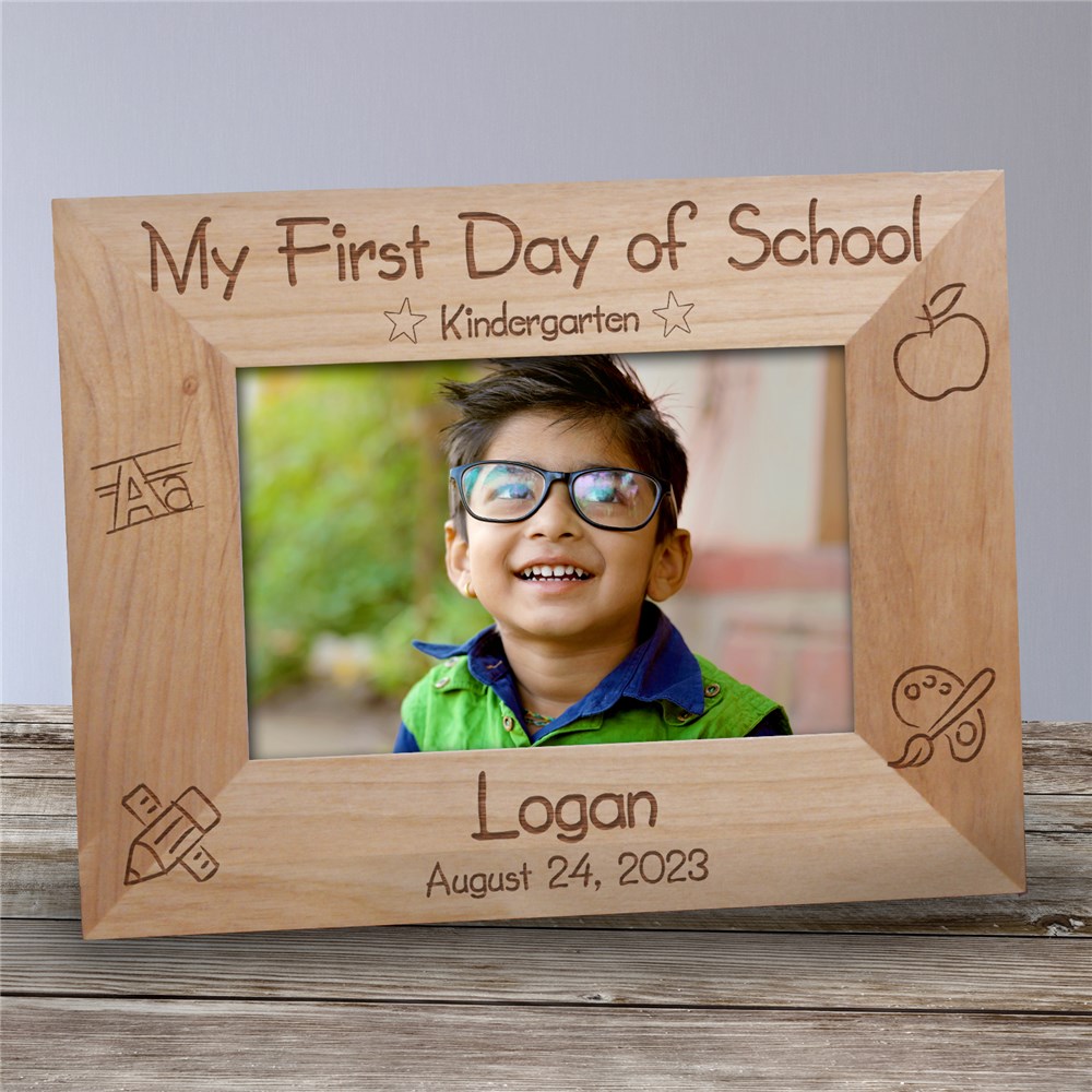 First Day of School Picture Frame | Personalized Wood Picture Frames