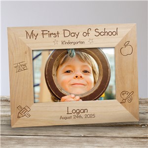 First Day of School Picture Frame | Personalized Wood Picture Frames