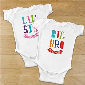 Personalized Siblings Infant Apparel | Personalized Baby Onesies
