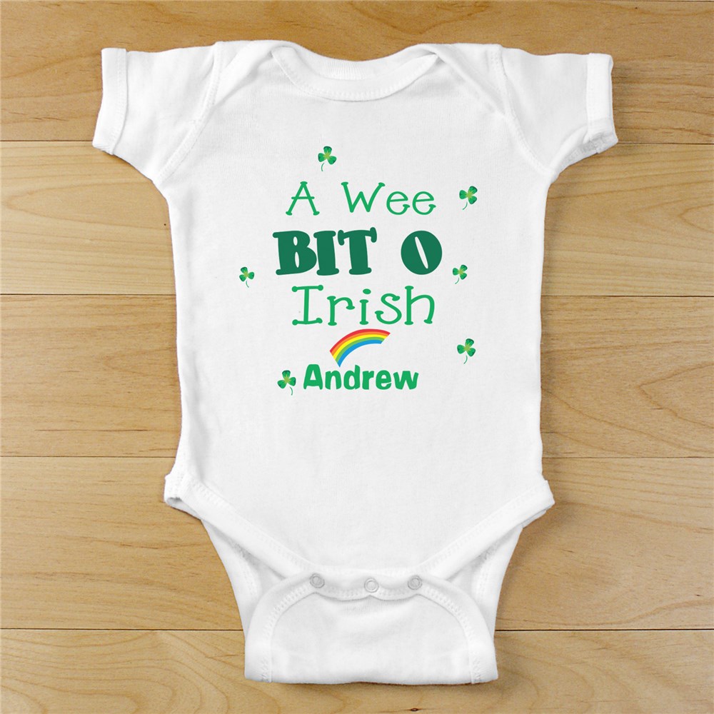 A Wee Bit O Irish Infant Outfit | St. Patrick's Day Baby Shirt