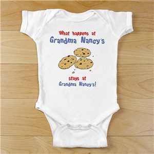 What Happens Stays? Personalized Baby Bodysuit | What Happens Here Baby Bodysuit