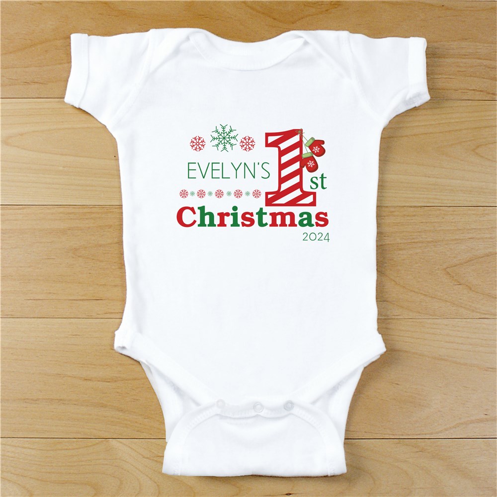 Baby's First Christmas Gifts | Baby's 1st Christmas Bodysuit