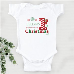 Baby's First Christmas Gifts | Baby's 1st Christmas Bodysuit