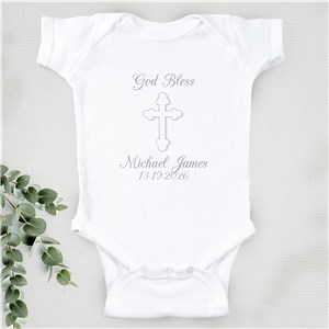 God Bless... Personalized Christening Infant Bodysuit | Personalized Christening Outfits