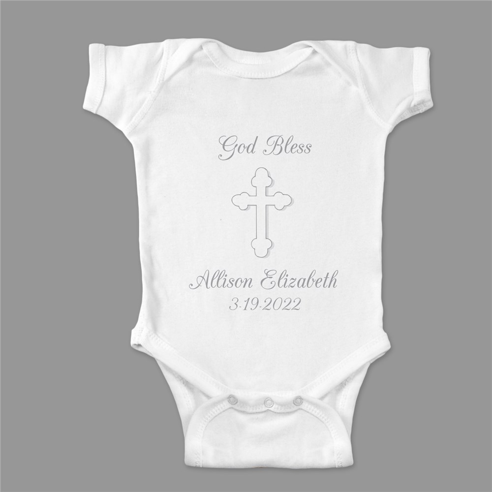 God Bless Christening Baby Bodysuit GiftsForYouNow