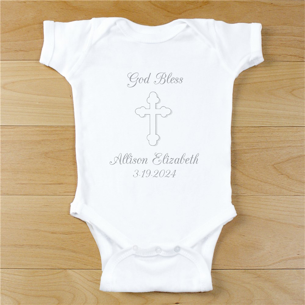 God Bless Christening Baby Bodysuit GiftsForYouNow
