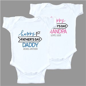 Personalized Happy Father's Day Infant Bodysuit