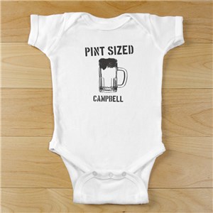 Personalized Pint Sized Infant Outfit | Personalized Baby Gift
