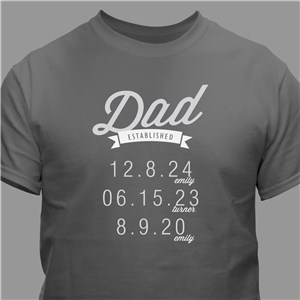 Year Established T-Shirt | Personalized Dad Shirts