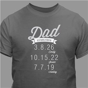 Year Established T-Shirt | Personalized Dad Shirts