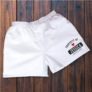 Personalized Property Of With Heart Boxers | Personalized Boxer Shorts