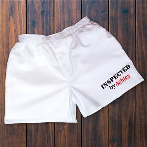 Valentine Men's White Personalized Boxer Shorts