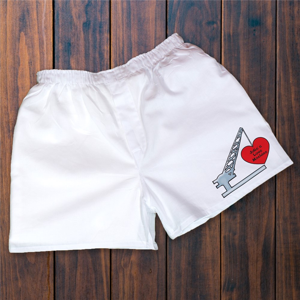 Inspected By Men's White Personalized Boxer Shorts Inspected By Boxers