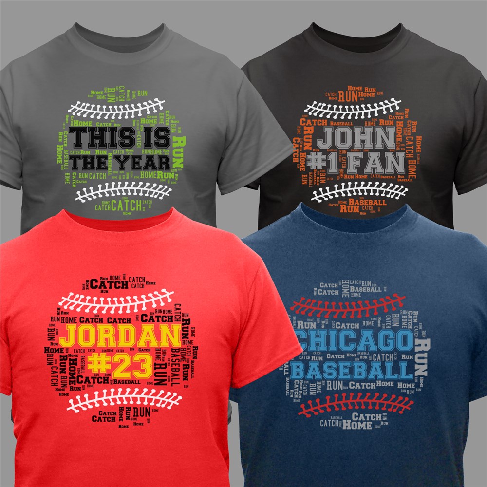 Baseball Personalized T-shirt | Unique Sports Dad Shirts
