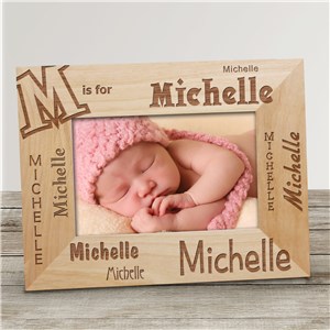 Personalized Name Frame - Initial Is For | Personalized Baby Picture Frames