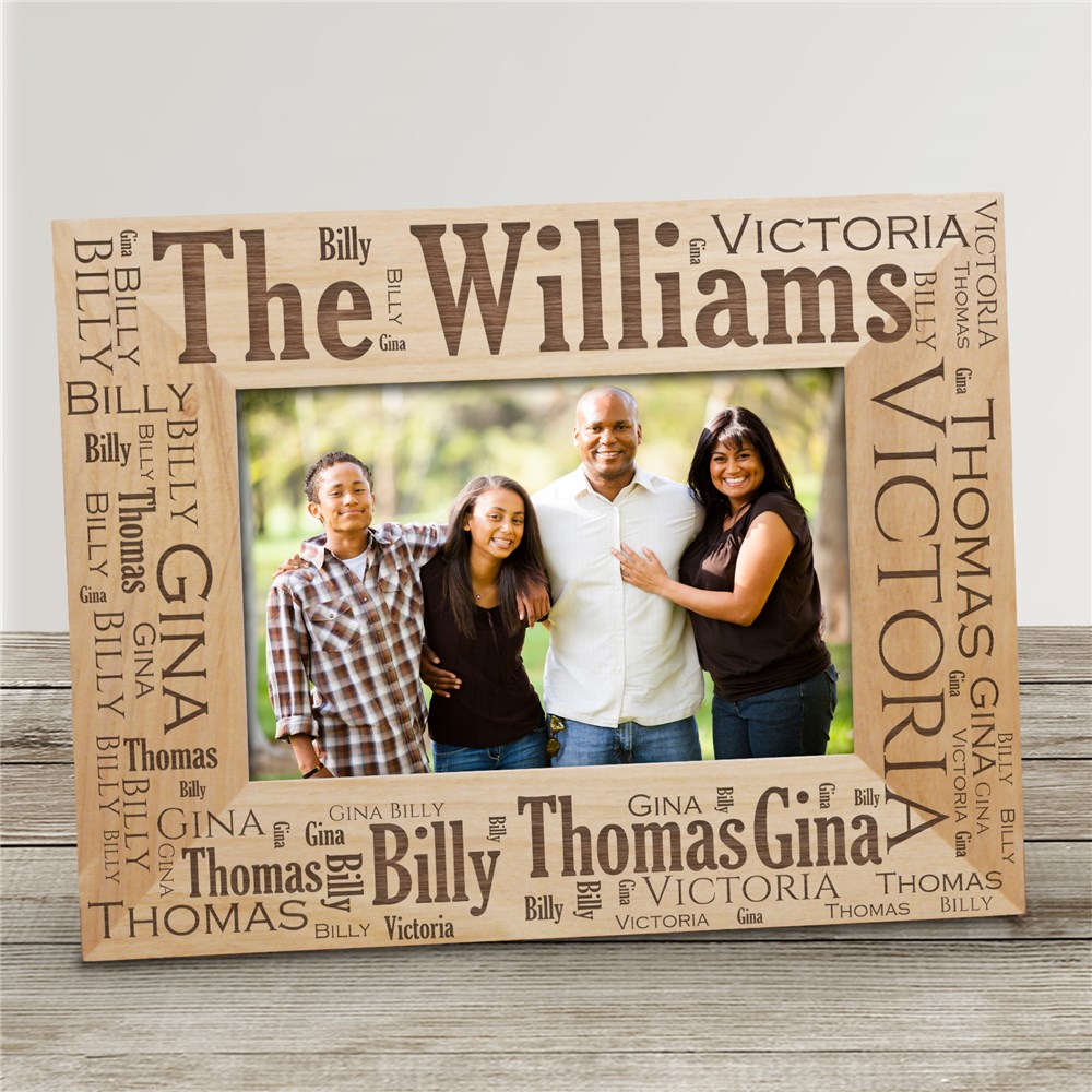 Family Pride Wood Picture Frame | Personalized Wood Picture Frames