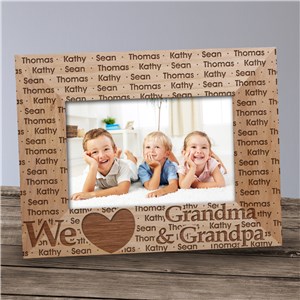 We Love... Personalized Wooden Picture Frame | Grandma Gifts