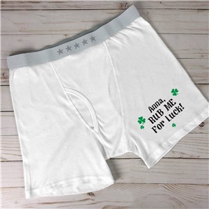 Personalized Rub Me For Luck Men's Boxer Briefs