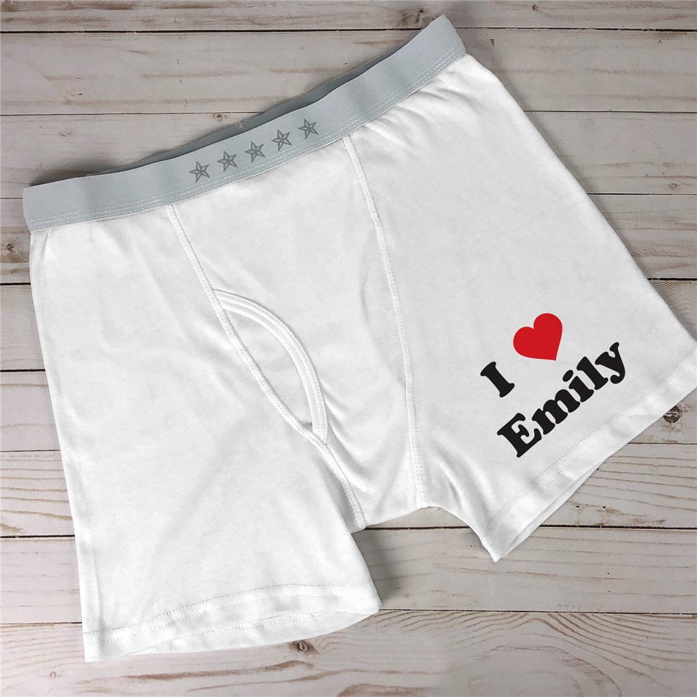 Personalized I Heart You Men's Boxer Briefs