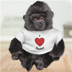 Personalized I Love You Gorilla | Valentine Day Teddy Bears