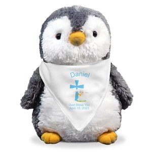 Personalized Religious Boy Plush Penguin AU19273-4576