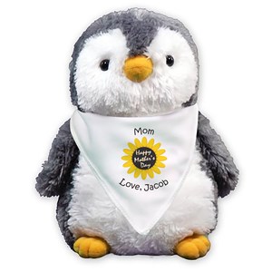 Personalized Sunflower Happy Mother's Day Plush Penguin AU19273-5812