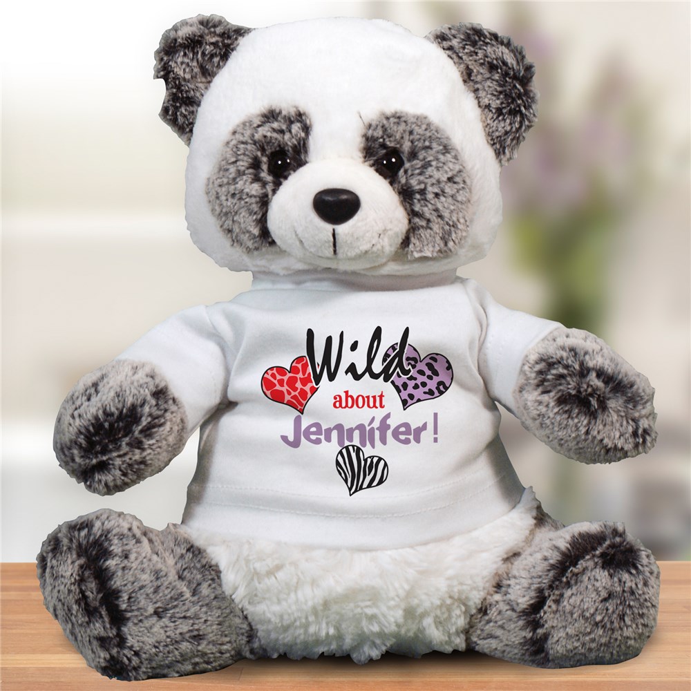 Personalized Wild About Panda Bear | Valentine Day Teddy Bears