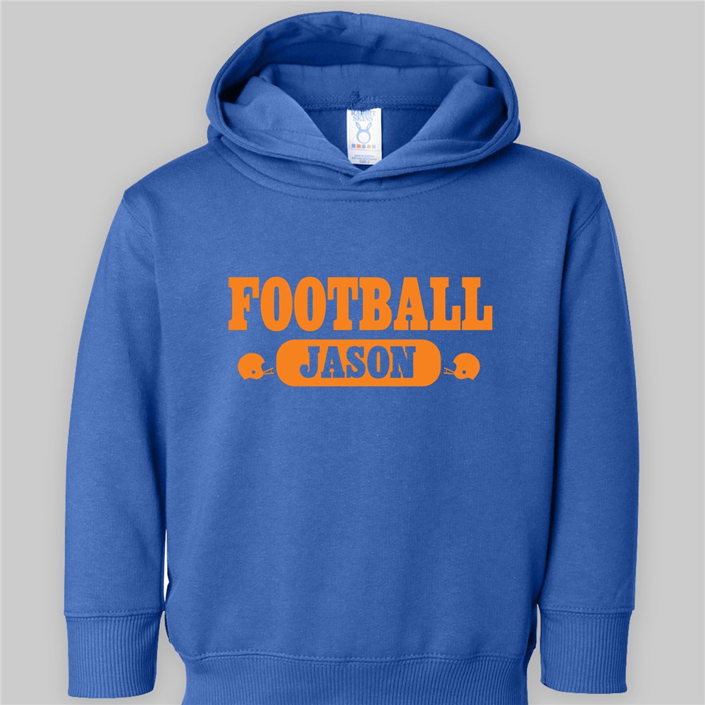 Personalized Football Toddler Hooded Sweatshirt 