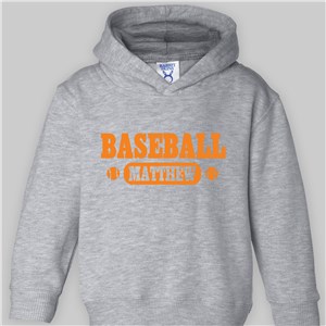 Personalized Baseball Toddler Hooded Sweatshirt 