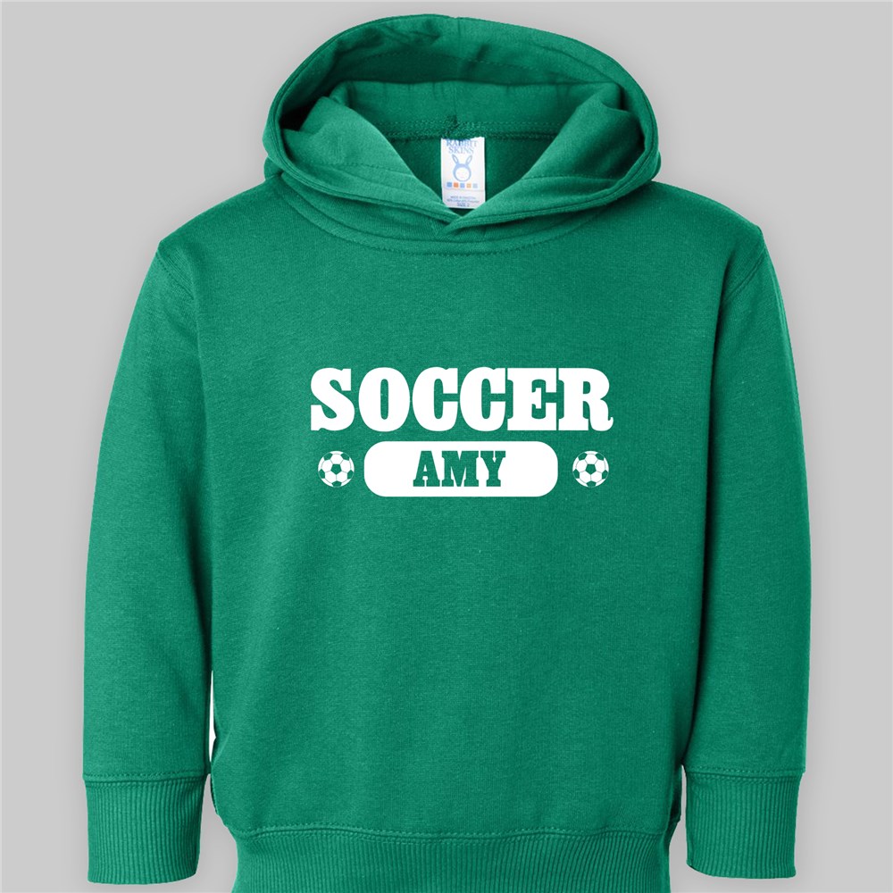 Personalized Soccer Toddler Hooded Sweatshirt 