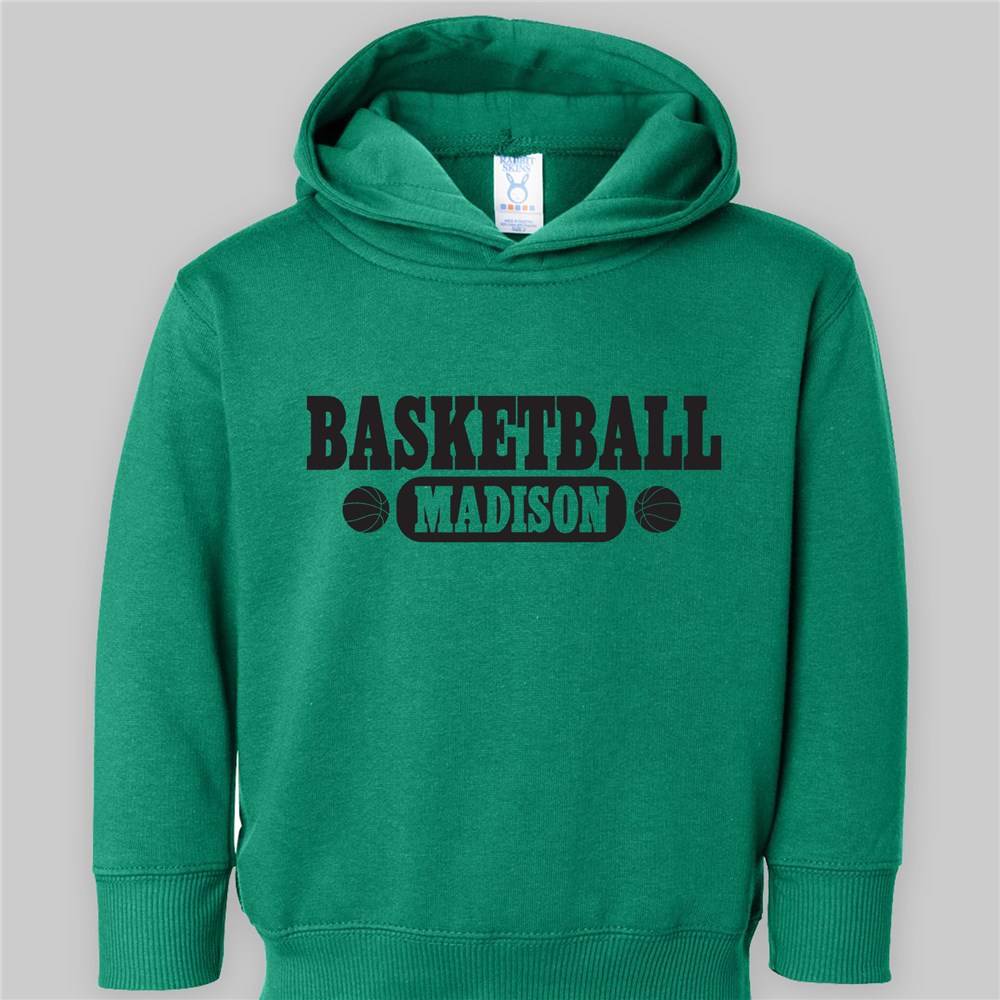 Personalized Basketball Toddler Hooded Sweatshirt 