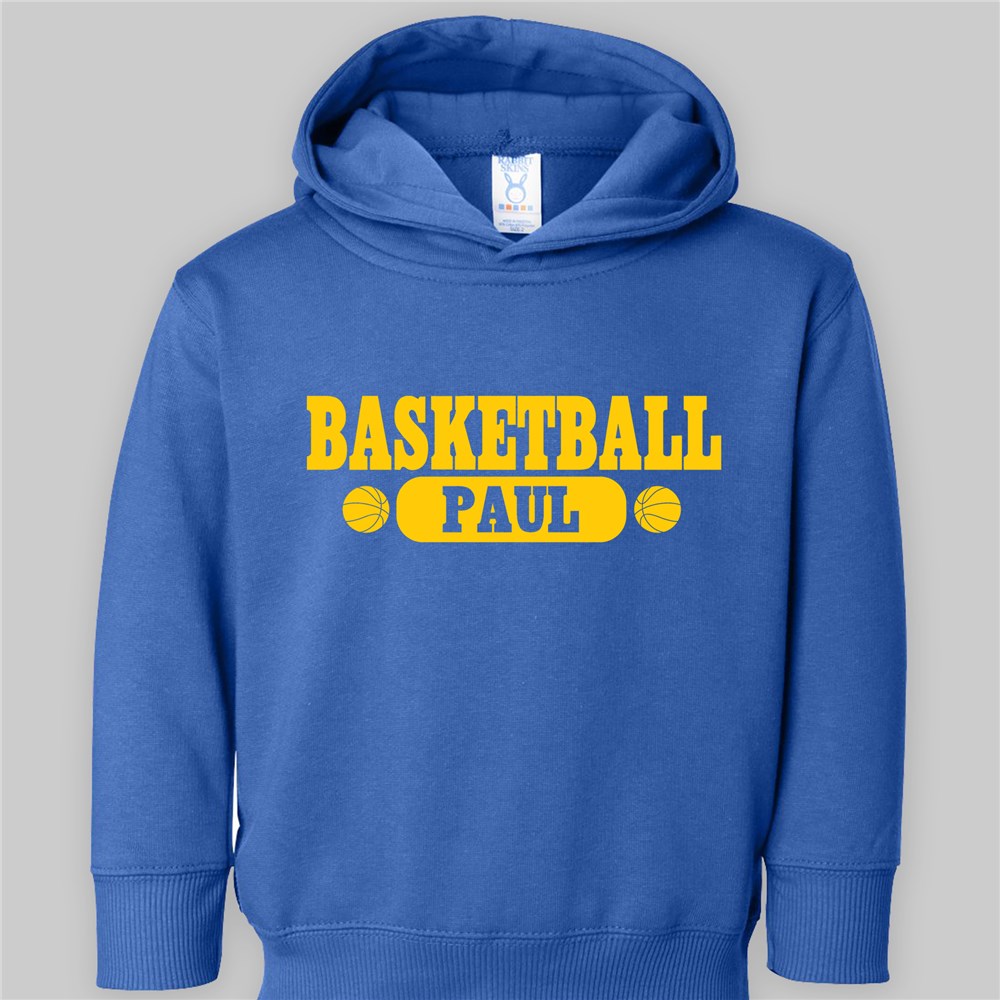 Personalized Basketball Toddler Hooded Sweatshirt 