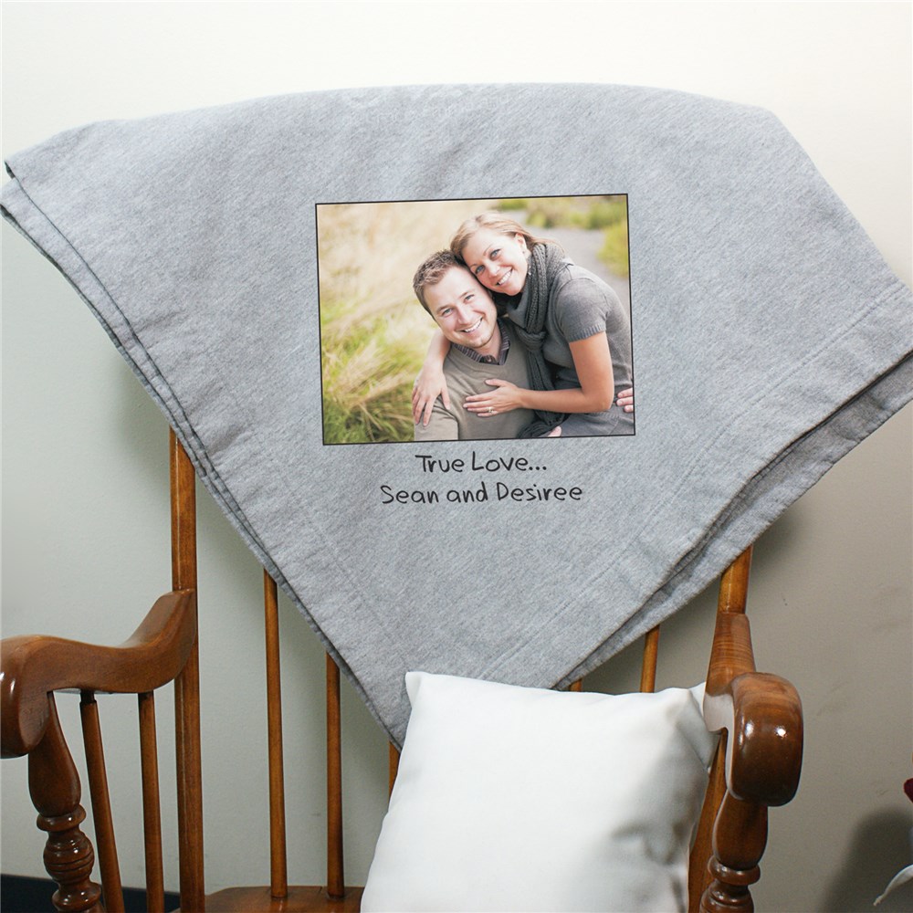 Custom Message Photo Fleece Blanket | Romantic Home