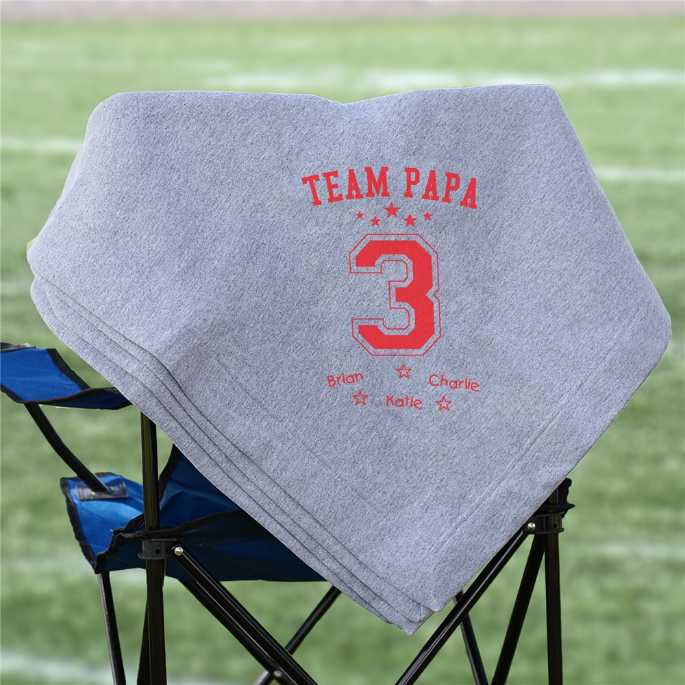 Personalized Team Dad Fleece Blanket | Fathers Day Gifts