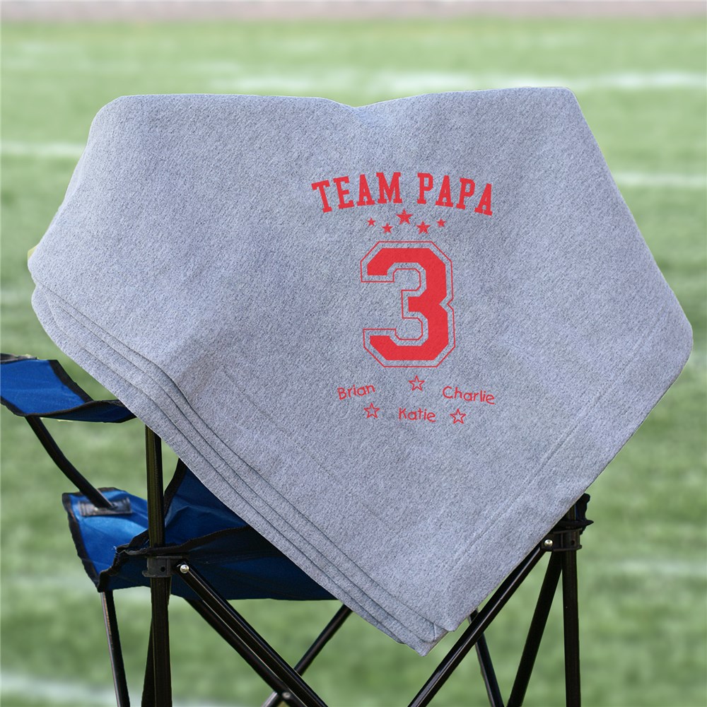 Personalized Team Dad Fleece Blanket GiftsForYouNow