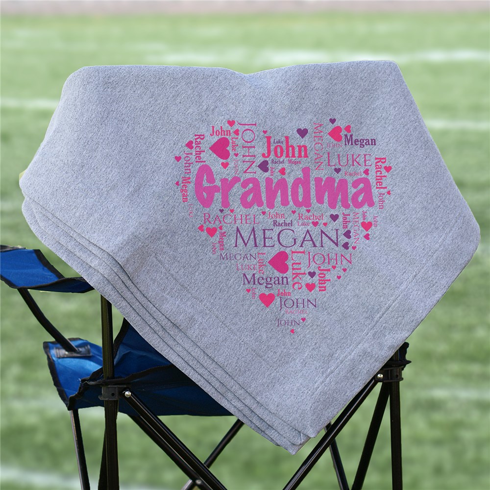 Personalized Fleece Blanket For Grandma GiftsForYouNow