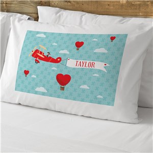 Personalized Up In the Air Kids Pillowcase | Personalized Valentine's Gifts For Kids