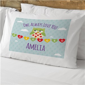 Personalized Owl Always Love You Kids Pillowcase D99972