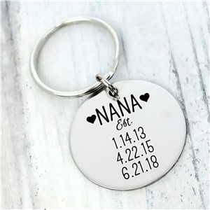 Established As Personaized Key Chain | Personalized Mother's Day Gifts