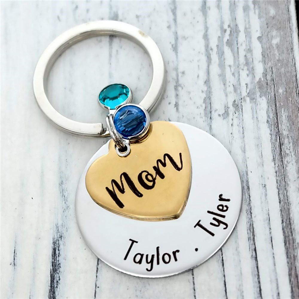 World's Best Mom Hand Stamped Keychain GiftsForYouNow