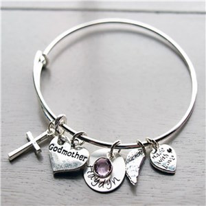 Godmother Hand Stamped Bracelet | Personalized Godmother Gifts