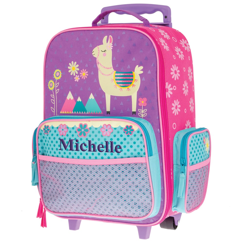 Embroidered Llama Rolling Luggage GiftsForYouNow