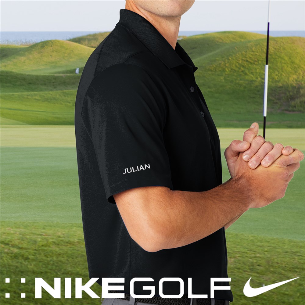 Embroidered Black Nike Polo Shirt 2.0 E10383539X