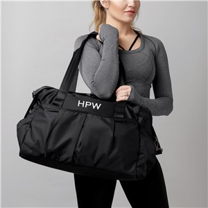 Nylon Duffel Embroidered with Initials