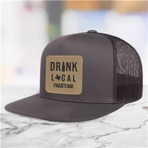 Personalized Drink Local Trucker Hat with Patch E11200559X